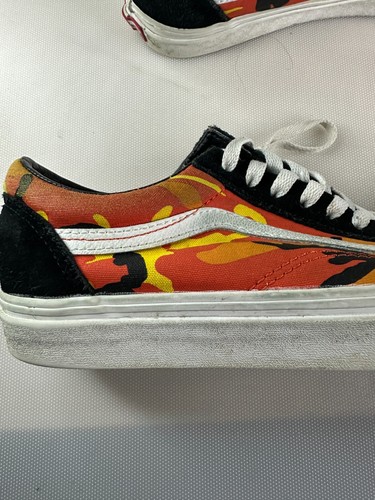 VANS Old Skool Pop Camo Black Orange red men sz 8 women 9,5 - Picture 5 of 20