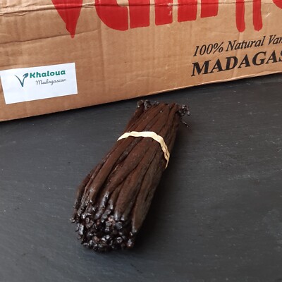 Khaloua Bourbon Vanilla Pods Madagascar 10-12 cm Class A 100g (60 Pcs)