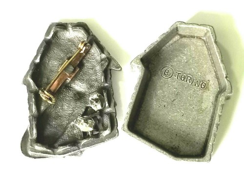 DOG HOUSE DESIGN MINIATURE PEWTER JEWEL BOX - W/EARRINGS, PENDANT AND BROOCH - Picture 6 of 6