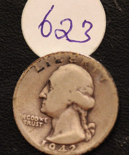 USA - 1942P - Washington 1/4 $ - Silver Eagle - ohne Münzzeichen - #623 - Bild 3 von 3