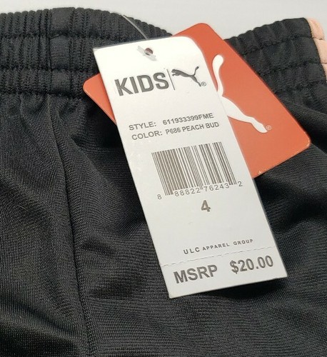 Girl Puma Shorts Size 4 with tags new! Black and pink. - Picture 2 of 6