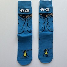 Cookie Monster 360 Crew Socks - Sesame Street 2 Pair Brand New.
