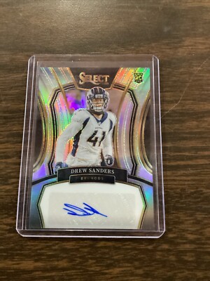 2023 Panini Select Silver Prizm Auto #DSA Drew Sanders /199 RC Denver Broncos
