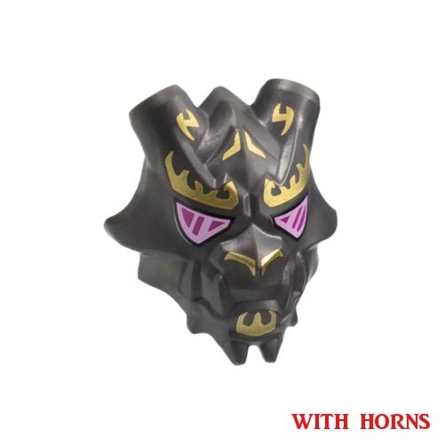 【ロゴストロン　金霊神Nigi　お箱と全付属品シリアルナンバー付】 LEGO NINJAGO Cracked Red Skull Tile ~ White 2x2 with Printed