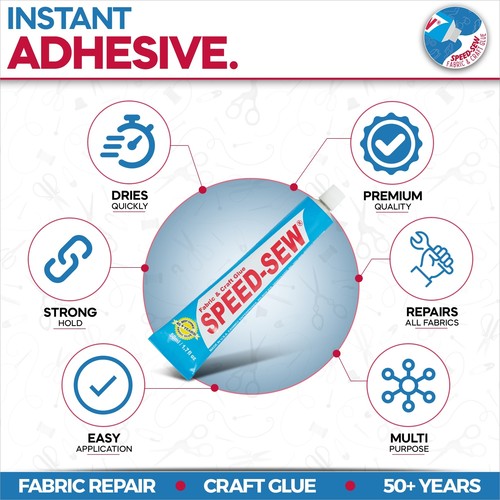 Speed-Sew Fabric And Craft Glue -1.69oz SS11002 - Picture 3 of 9