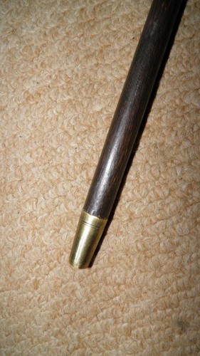 Antiguo bastón de madera de perdiz pequeño para damas - dorado y madreperla superior - Imagen 9 de 9