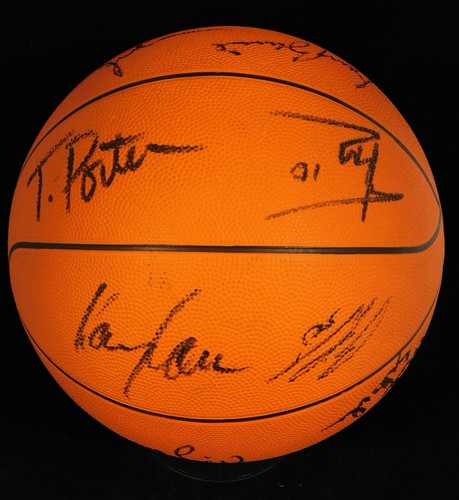 Portland Trail Blazers 1986-87 Team Signed Basketball Beckett Authenticated BAS - Picture 3 of 6