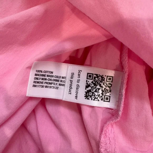 Universal Thread Langarm Cinched Taille Rosa Maxi Knopfleiste Kleid (L) - Bild 9 von 9