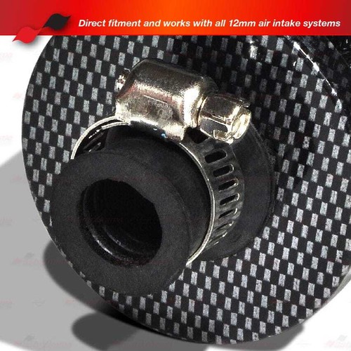 BLACK 12mm UNIVERSAL Crankcase Vent Valve Cover Mini Air Breather Filter x 2 - Picture 5 of 6