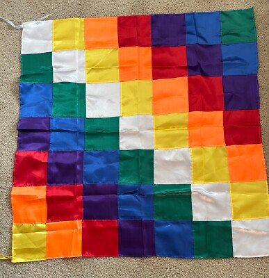 WIPHALA FLAG Andean Symbol  90 cmt. x 90 cmt. approx.. 36''x36'' multicolor
