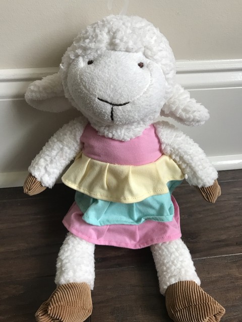 Animal Adventure RUFFLED DRESS Sherpa LAMB Sheep Plush Stuffed Animal Doll TC | eBay