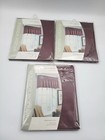 Lot Of 3  Window Valances Scroll Jacquard  54" ×15"   Burgundy Wine 