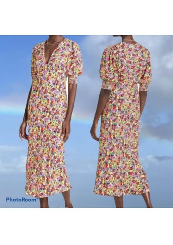 RIXO for Target Kleid Blumen Puffärmel Gr. 2 Neu mit Etikett - Bild 2 von 3