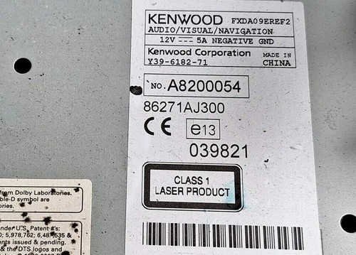 Radio Navi DVD SUBARU LEGACY V Navigation FXDA0 Bluetooth GPS - Bild 3 von 4