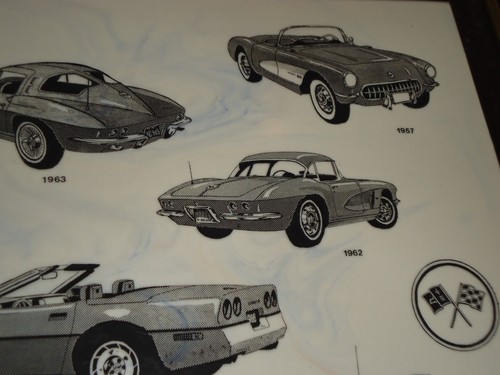BEAUTIFUL MARBLE ETCHINGS CORVETTE BY CAROL BLAESS WORLD ART 1988, 305/900 - Picture 5 of 10