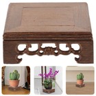 1PC Storage Base Wooden Oriental Vase Stand Display Base for Home Office Decor