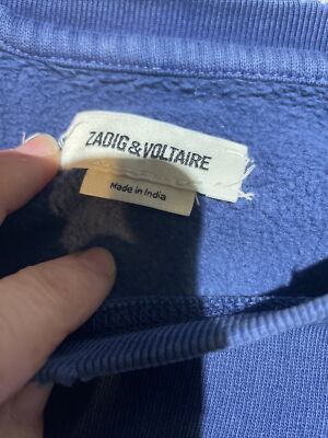 ZADIG & VOLTAIRE エイムクルーネックスウェットシャツ 182.Zadig & Voltaire Upper Bis Ohtake Sweatshirt Blue