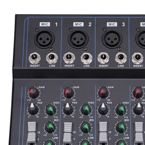 7 CH Bluetooth Portable Audio Mixer USB DJ Sound console mixing Studio Recording - Picture 11 of 12