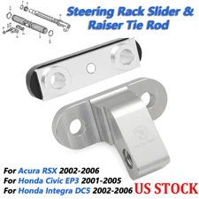 US Steering Rack Slider & Riser Raiser Tie Rod Kit For Honda Acura Integra Civic