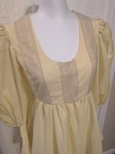VINTAGE 70 s Prairie Maxi Dress Handmade Womens Size S Cottagecore Coquette Prom