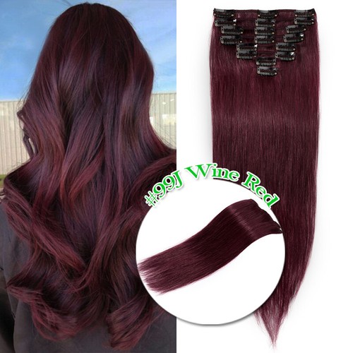 Dick Echthaar Clip In Haarverlängerung Remy Hair Extensions 8 Tressen Haarteile - Bild 28 von 39