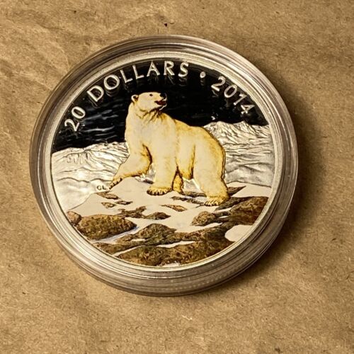 Kanada 20 $ reine Silbermünze 2014 - kultiger Eisbär - Bild 2 von 5