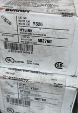 Burndy YS26, 2/0 Butt Splice, Box of 10, Copper