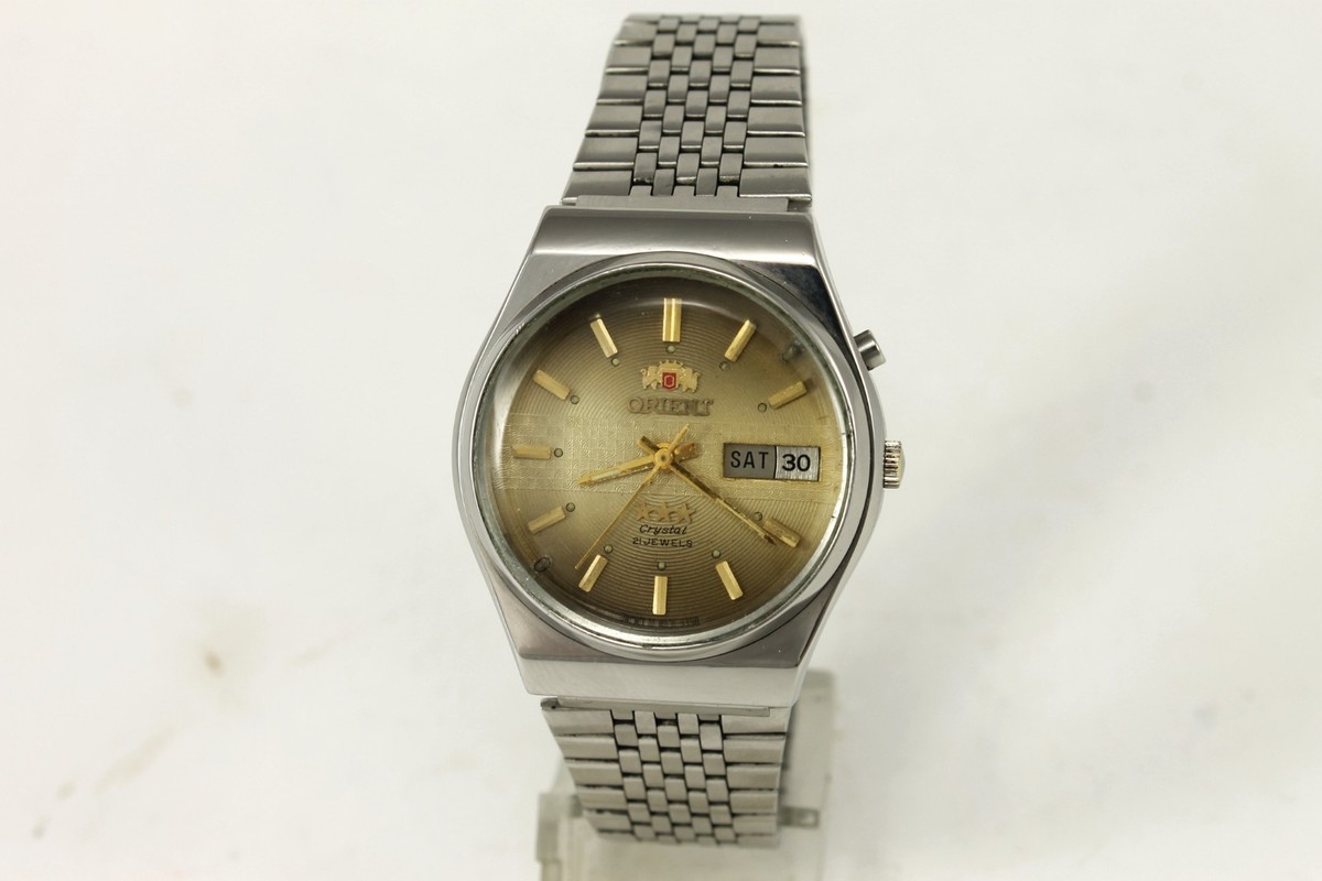 Excellent ORIENT Crystal 46943 Automatic 21 J Japan Watch