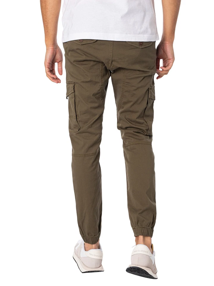 Jack & Jones de los hombres Paul Flake 542 Cargos, Verde - Imagen 3 de 4