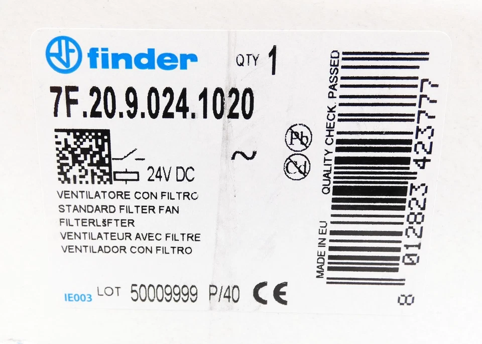 Finder 7F.20.9.024.1020 24VDC Schaltschrank Filterlüfter -unused/OVP- - Bild 3 von 4