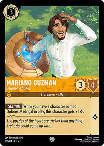 Mariano Guzman Handsome Suitor 16/2004 Disney Lorcana Archazia's Island Common NM