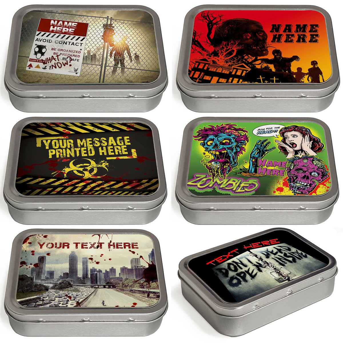Personalised Tobacco Tin Zombie 2oz Baccy Fathers Day Cigarette Birthday  Gift