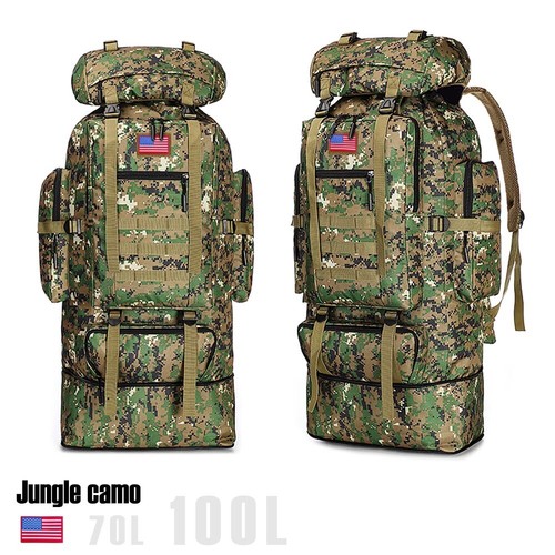 100L/80L Military Molle Tactical Hiking Backpack Rucksack Camping Bag Outdoor - Picture 2 of 48