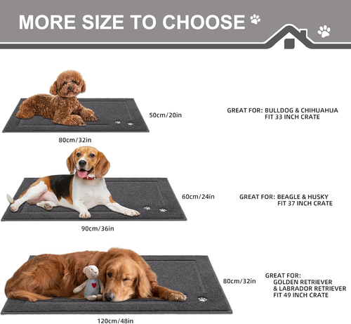 Dog Door Mat for Muddy Paws 24"X36" Dirt Trapper Absorbent Doormat Non Slip Entr - Picture 7 of 12