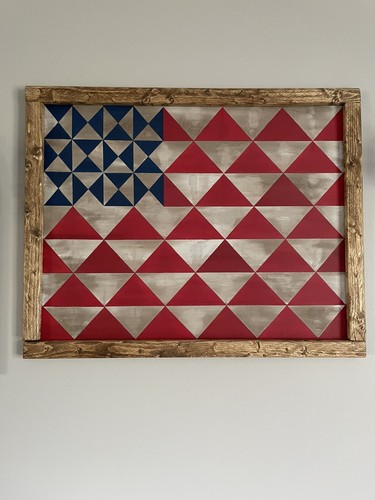 American Flag Barn quilt wood🌿 - 第 1/5 張圖片