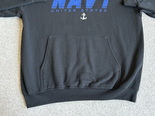 US Navy Hoodie Herren mittelblau Fleecepullover Sweatshirt Grafikdruck Military - Bild 5 von 9