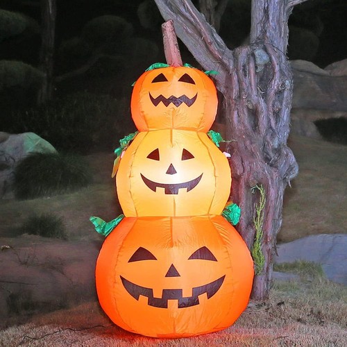 4FT Halloween Inflatable Pumpkins Decor Blow up Pumpkin Stacked Halloween Dec... - Bild 1 von 8