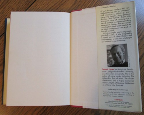 "A War Imagined: The First World War and English Culture" by Samuel Hynes - 1991 - Picture 16 of 16