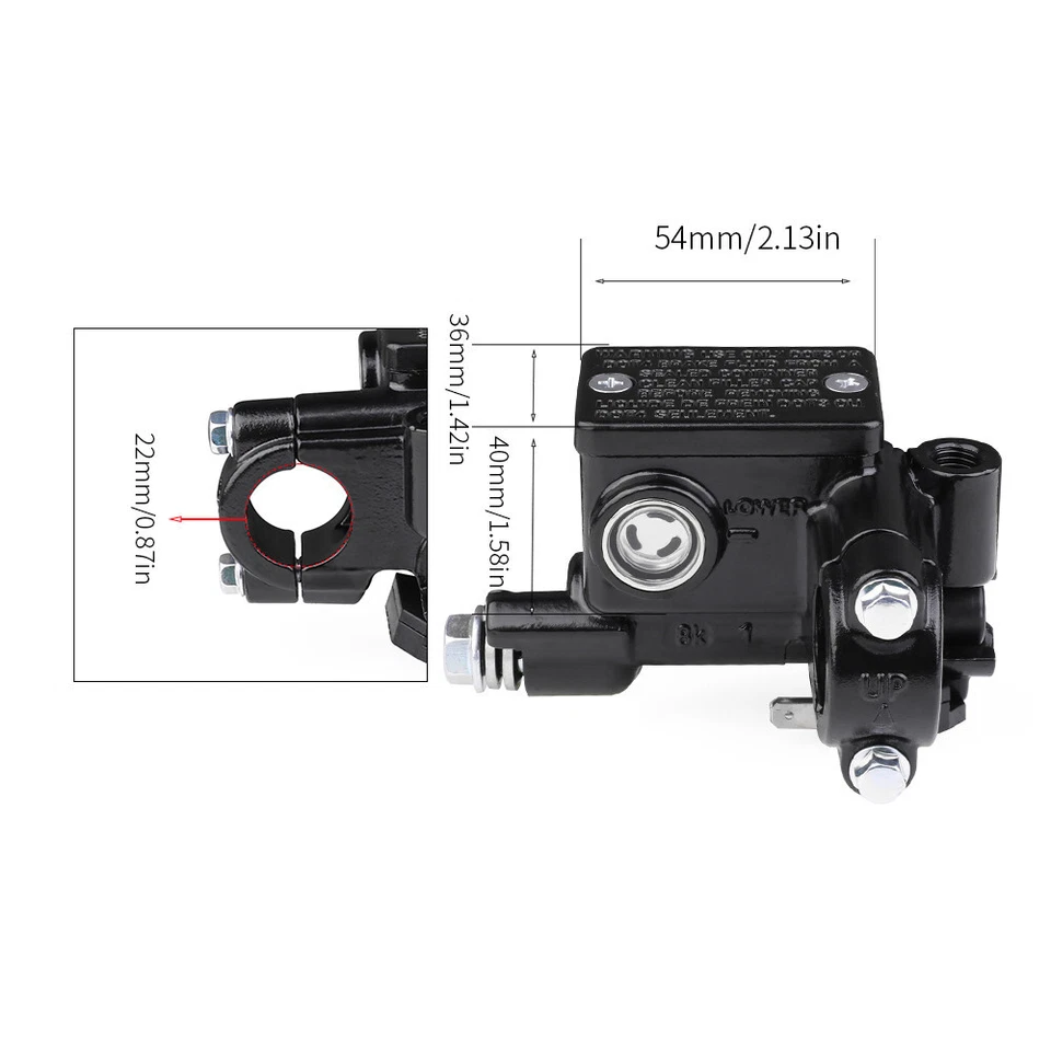 Bomba de cilindro mestre de freio 7/8" para Suzuki DR 250SE 250R 350 350S 350SE 200S/SE - Imagem 2 de 4