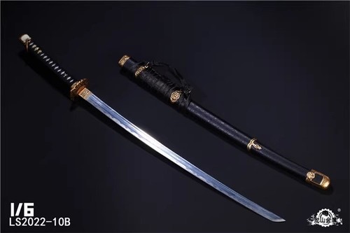 LS2022-10B 1:6 Espada Arma Modelo Negro Japón Samurai Ronin Tachi Para Figura 12" - Imagen 1 de 3