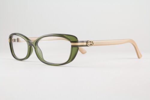 Autentici Occhiali Gucci GG 3200 3IO 52mm Verde Traslucido Beige Montature Italia - Foto 2 di 6