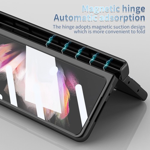 Fr Samsung Galaxy Z Fold 7/6/5/4/3 Luxury Plating Magnetic Hinge Hard Phone Case - Picture 15 of 43
