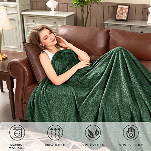 Inhand Fleece Überwurfdecken, superweiche Flanell Kuscheldecken für Erwachsene, - Bild 6 von 7
