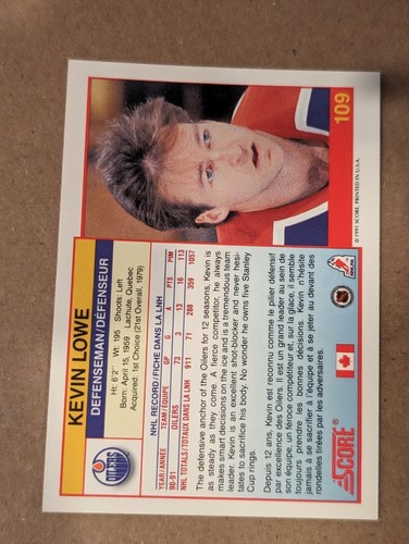 1991 Score Hockey (Canadian) #1-252 - Pick Your Cards - Bilingual EN/FR - Picture 227 of 519