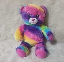 Build A Bear Rainbow Friends Multi-Color Striped Teddy Bear 16  Plush BAB