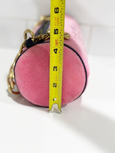 Y2K Juicy Couture Pink Velour Terry Cloth Chain Barrel Bag Tootsie Purse Dog VTG - Picture 23 of 24