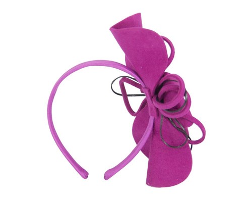 Fuchsia felt flower autumn & winter racing fascinator Max Alexander RRP $129 - Picture 3 of 5