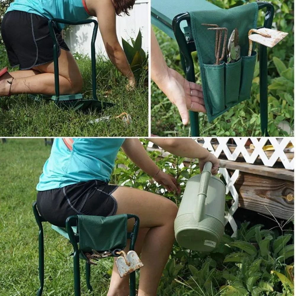 Folding Garden Kneeler Bench Garden Stool Vegetables Pick - Picture 6 of 14