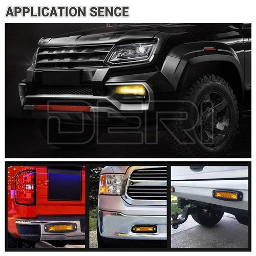 7inch Flush Mount Spot Flood Combo LED Light Bar Driving Reverse Fog White Amber - Picture 16 of 20