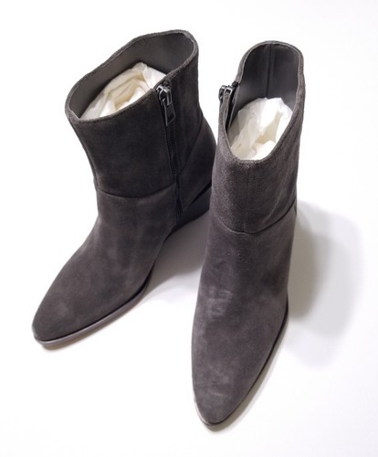 NIB Vince Mavis Suede Ankle Wedge Bootie, Moleskine (Grey) Size 6, 8, 9.5 $395 - Picture 3 of 16